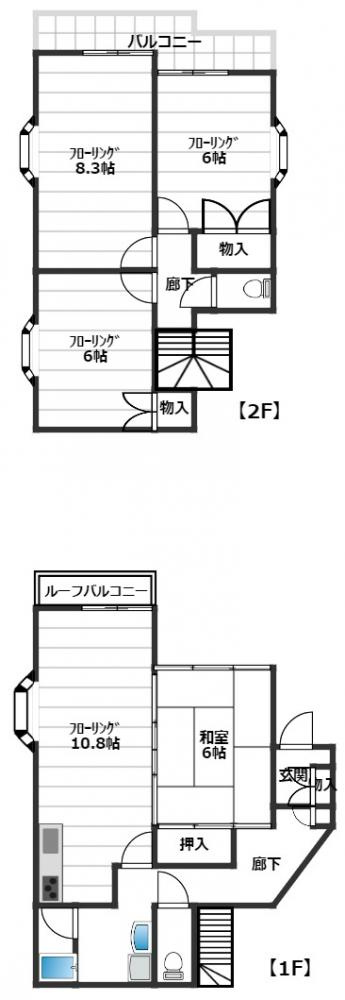 大字松山1951番貸家の間取り|4LDKの間取りです