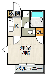 コンフォール売布の間取り