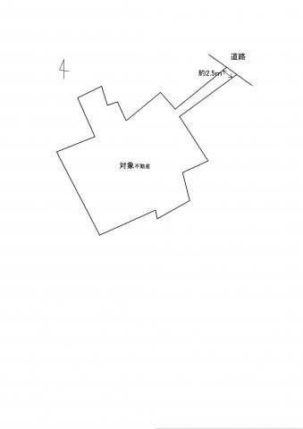 【区画図】 | 袋津売地 | 不整形地です
