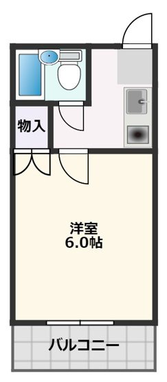 【間取り】 | 朝日ヶ丘ハイツ