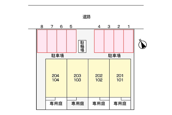 レジデンスヒルＣの区画図