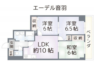 【間取り】 | エーデル音羽