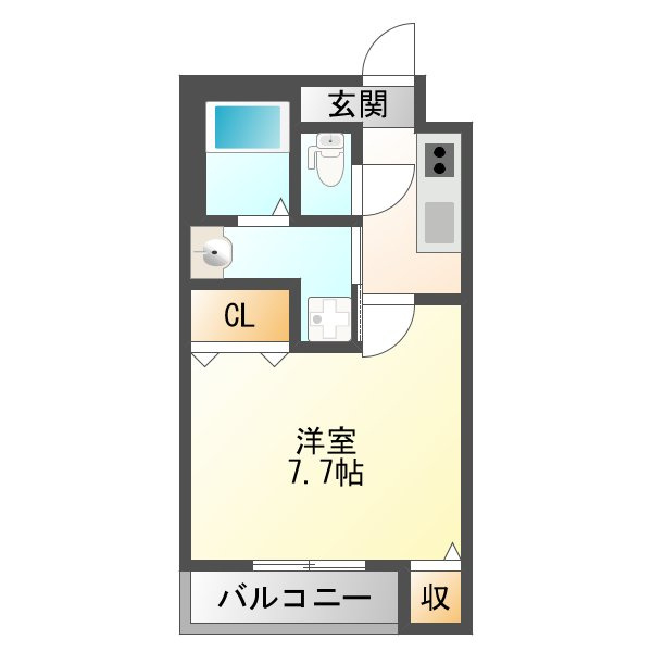 フジパレス三津屋Ⅲ番館の間取り