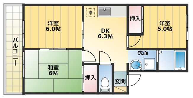 【間取り】 | リバーサイド清川