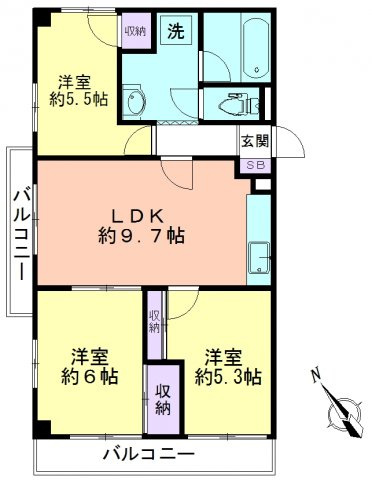 Ｍエトワール来夢館の間取り