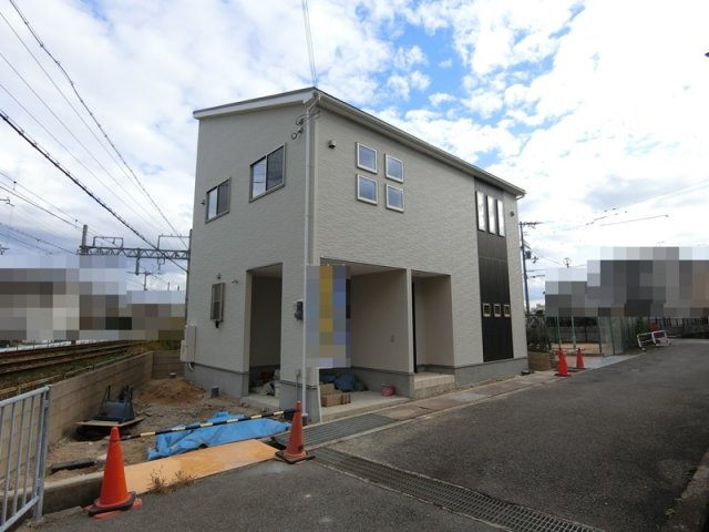 明石市魚住町西岡　新築戸建の外観|完成間近です。