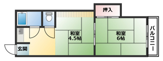 【間取り】 | 再度ハイツ