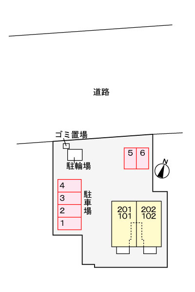 ブルーコスモⅡの区画図