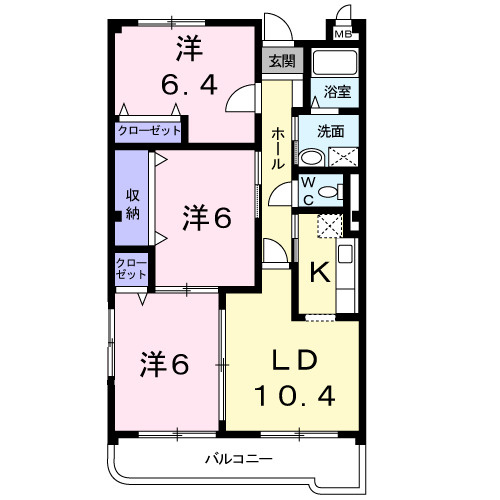 若山ガーデンヒル　Ａ棟の間取り