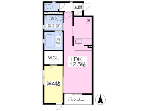 ロザージュBの間取り