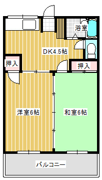 第2明紀マンションの間取り|シングルにオススメ2DKの間取り♪