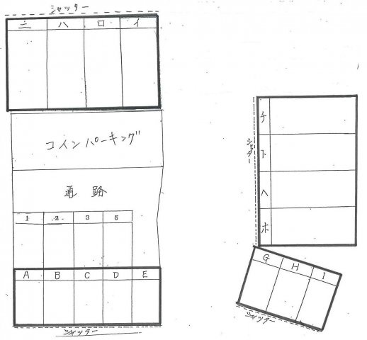 久々知3丁目510シャッター付ガレージ　管理番号33の区画図