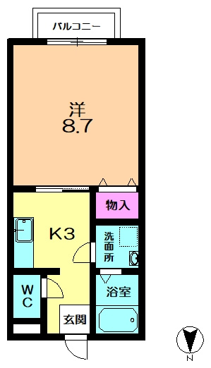 【間取り】 | サンモール野神２ 