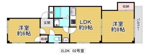 ラ・フォーレ諏訪Ⅱの間取り