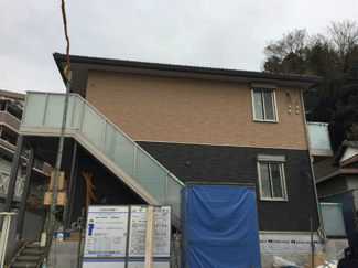 【外観】 | ※施工中※2019年2月完成予定！2階建ての新築アパート！新しいお部屋に住みたい方にオススメ☆