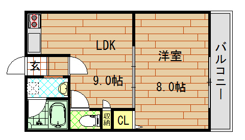 【間取り】 | ブランチ613（鴻池新田賃貸） | 間取りです