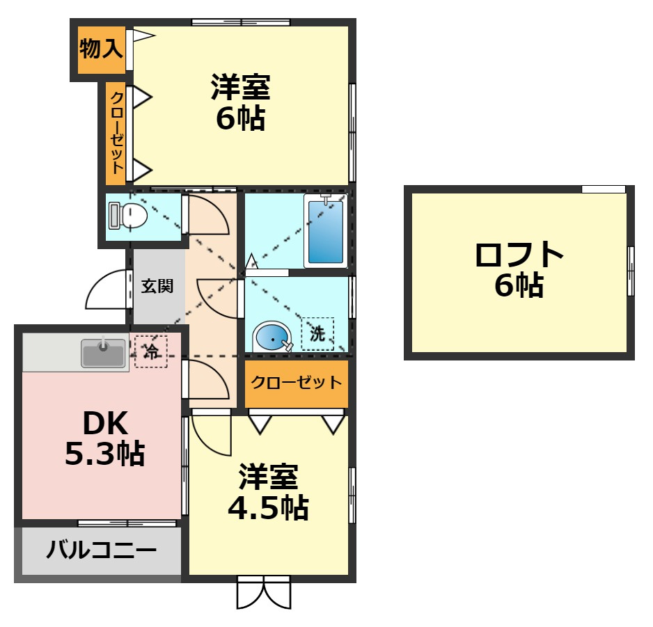 沖ハウスの間取り