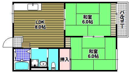 新上野ハイツの間取り