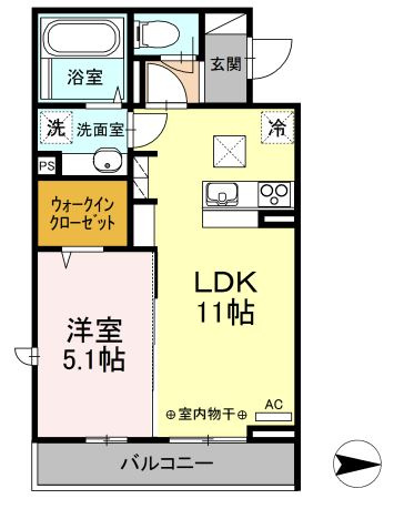 エトワール福生の間取り