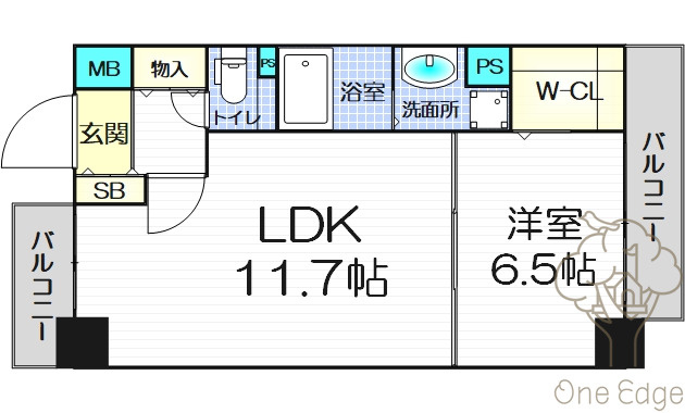 レジデンス西梅田の間取り