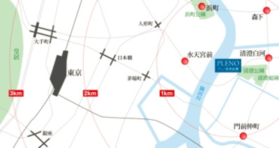 【地図】 | プレノ清澄庭園 | プレノ清澄庭園