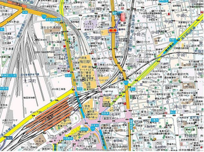 【地図】 | コープ野村梅田Ａ棟 | 谷町線の中崎町駅、御堂筋線の中津駅が利用可能！梅田も徒歩10分圏内！