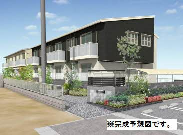 倉敷市酒津のアパートの外観