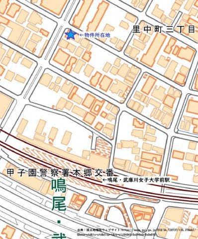 絹川ハイツの地図