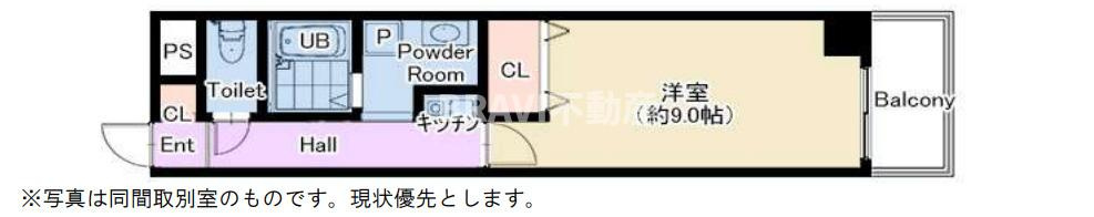 リバーライズ谷町4　BRAVI不動産の間取り