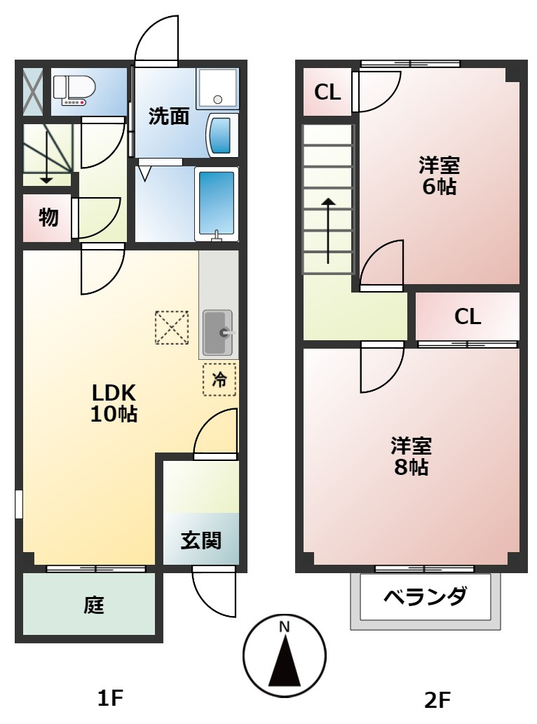 コーポハピネスAの間取り