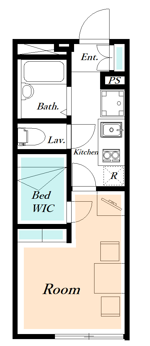 レオパレスひなたの間取り