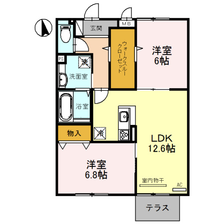 【間取り】 | オリーヴ | １LDK