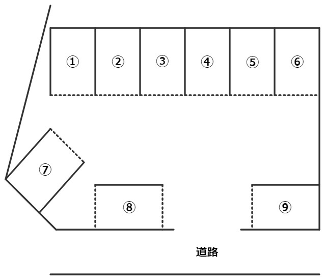 【区画図】 | 野芥6丁目三角駐車場