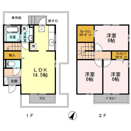 【間取り】 | ウエストフィールド１０　Ｄ棟
