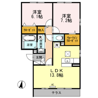 【間取り】 | ザ・パーシモンD