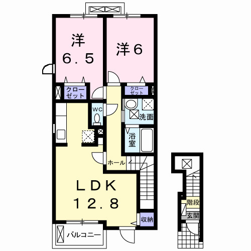 イジュ　アクシズの間取り