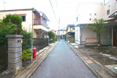 【前面道路含む現地写真】 | 宇治市莵道車田　注文建築　建築条件なし　土地