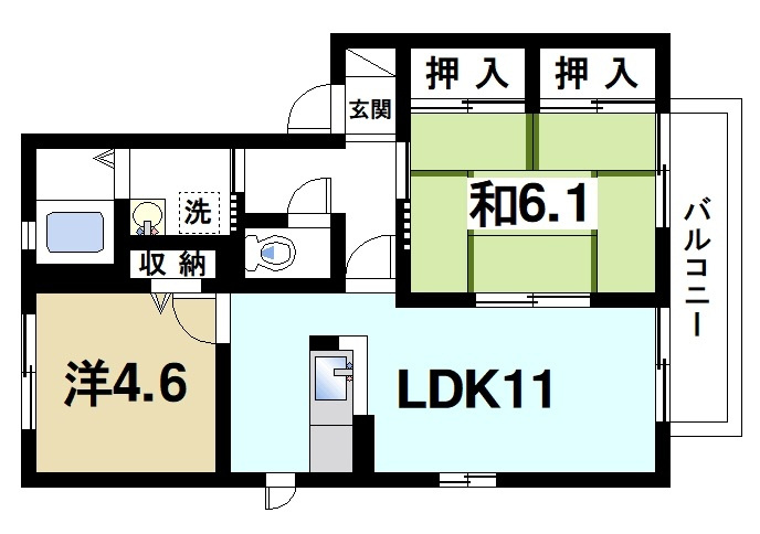 パークサイド精華台Ａ．Ｂ．Ｃ．Ｄの間取り
