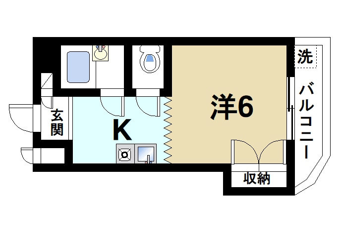 ジュネス新大宮Bの間取り|使い勝手のいい間取りです