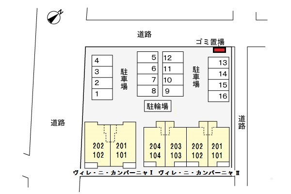 ヴィレ・ニ・カンパーニャⅡの区画図