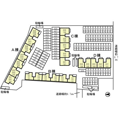 【区画図】 | ニューリバーサイド八尾南　Ｂ棟
