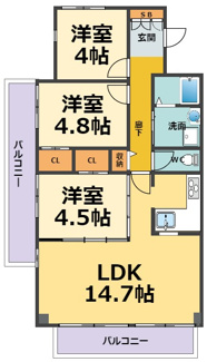 【間取り】 | レジェンダリー小松（小松小学校区・学文中学校区）