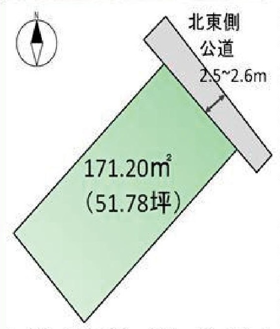 高崎市並榎町売地の土地図