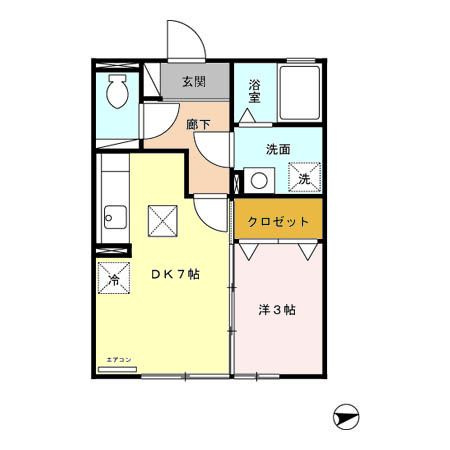フォンテーヌⅠの間取り