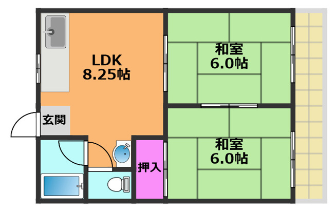 【間取り】 | レジデンス西田A