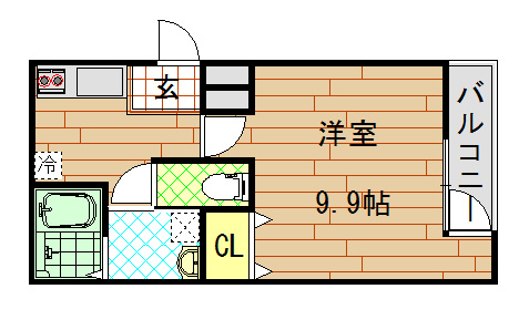 【間取り】 | フジパレス若江岩田Ⅱ番館（若江岩田賃貸） | 間取りです