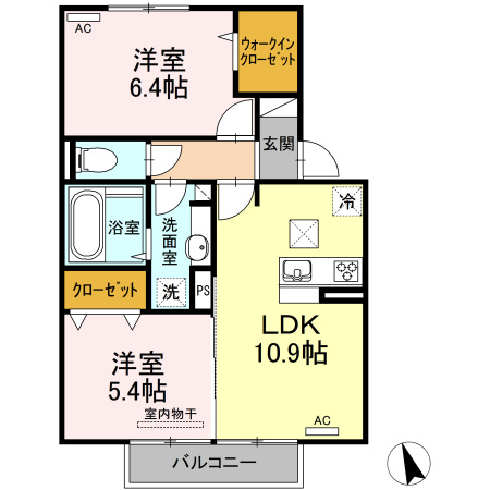 【間取り】 | サンシャイン永添A