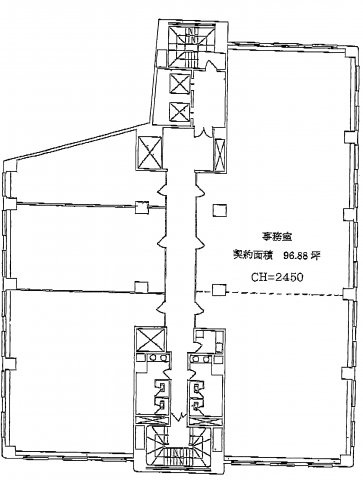 港区虎ノ門３丁目の事務所の間取り