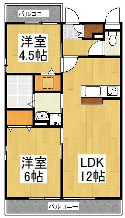 キャッソル嵯峨の間取り