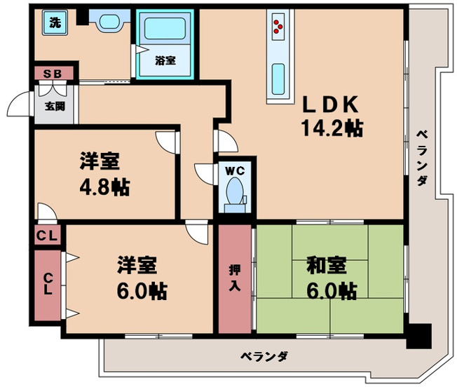 【間取り】 | エンゼルブレッサ阿倍野松崎町
